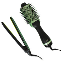 Plancha y Cepillo Secador para Cabello Suave y Brillante