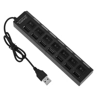 Hub USB 7 Puertos con Interruptor Individual y Luz LED