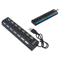 Hub USB 7 Puertos con Interruptor Individual y Luz LED