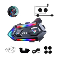 Intercomunicador Bluetooth Moto Con Luces Led