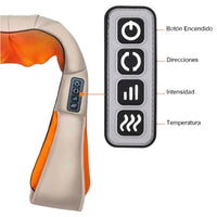 Masajeador Cervical y Espalda con Calor y Rodillos