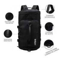 Morral De Viaje Convertible En Maleta Deportiva Resistente