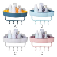 Organizador Jabonero Adhesivo Para Baño Con Colgadores