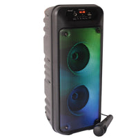 Parlante Bluetooth Con Doble Bocina Y Luces Led