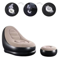 Sofa Inflable Con Reposapies Comodo Portatil Para Sala