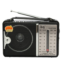 Radio Portatil Amfm Con Reproductor De Mp3 Y Control Remoto