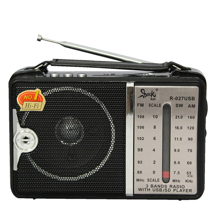 Radio Portatil Amfm Con Reproductor De Mp3 Y Control Remoto