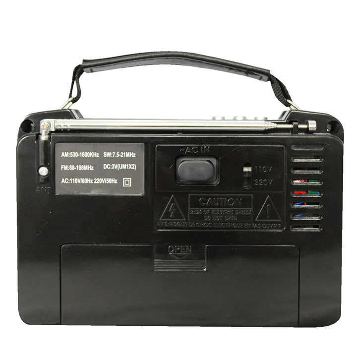 Radio Portatil Amfm Con Reproductor De Mp3 Y Control Remoto