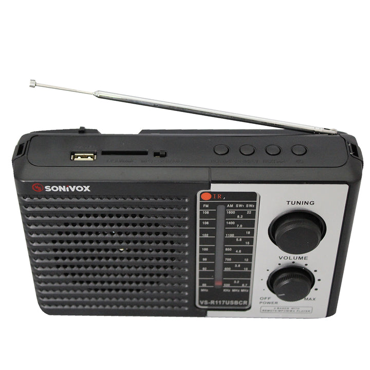 Radio Portatil 3 Bandas Con Mp3 Y Control Remoto