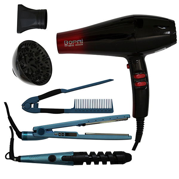 Combo Plancha Digital - Rizador - Secador De Cabello 3000 W