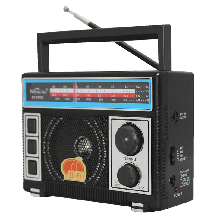 Radio Portatil 3 Bandas Analogo Con Bluetooth Y USB