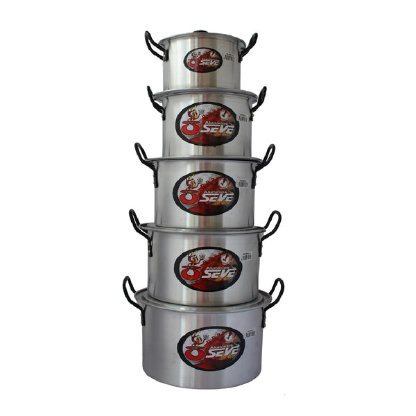 Batería De Ollas Juego De Ollas 5 Piezas En Aluminio