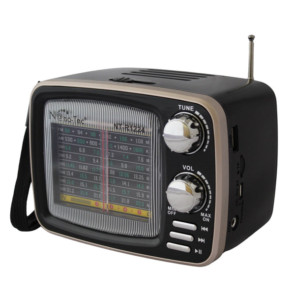 Radio Portatil 8 Bandas Analogo Con Axiliar Y USB