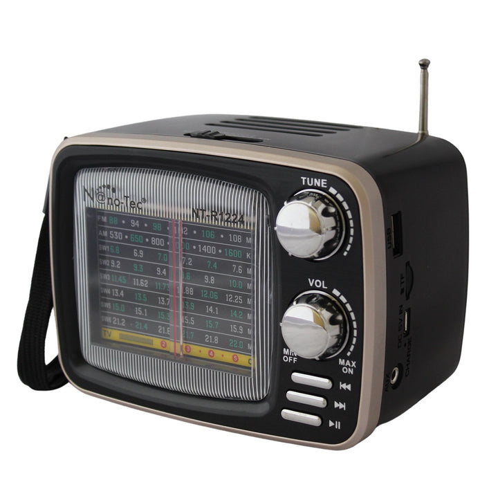 Radio Portatil 8 Bandas Analogo Con Axiliar Y USB