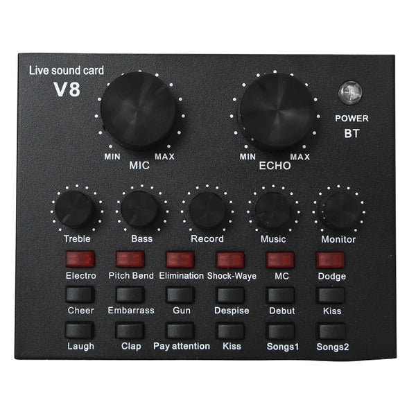 Mezclador Tarjeta De Sonido Externa Con Microfono