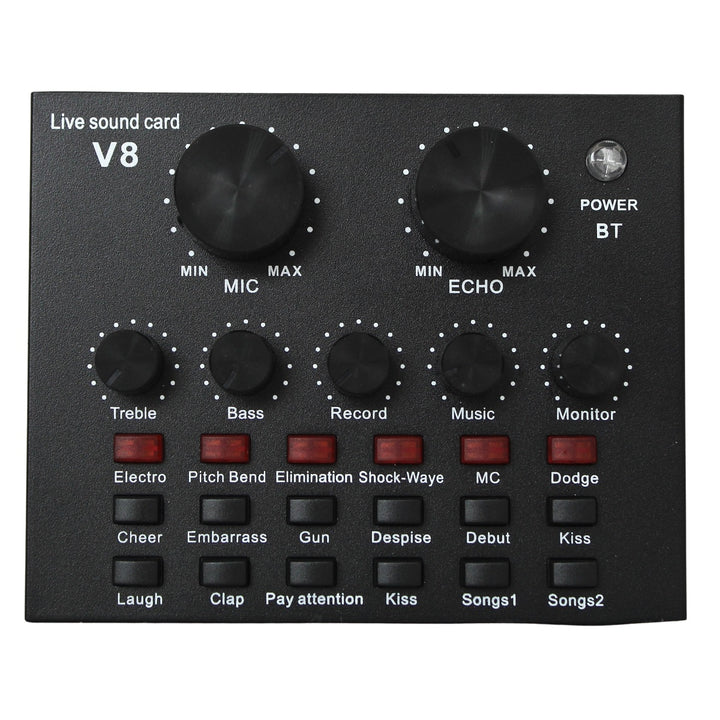 Mezclador Tarjeta De Sonido Externa Con Microfono