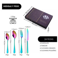Cubiertos 24 PCS Para Mesa Elegante