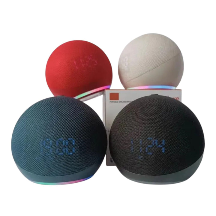 Parlante Inalambrico Alexa Bluetooth Con Reloj