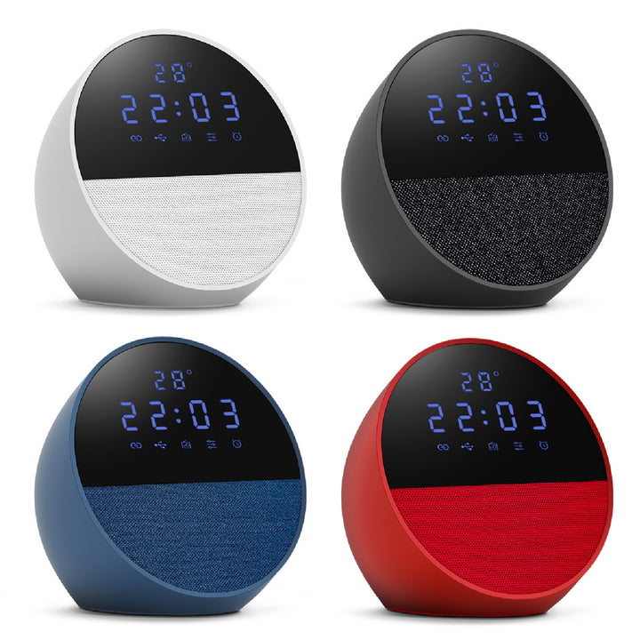 Parlante Inalambrico Alexa Bluetooth Con Reloj
