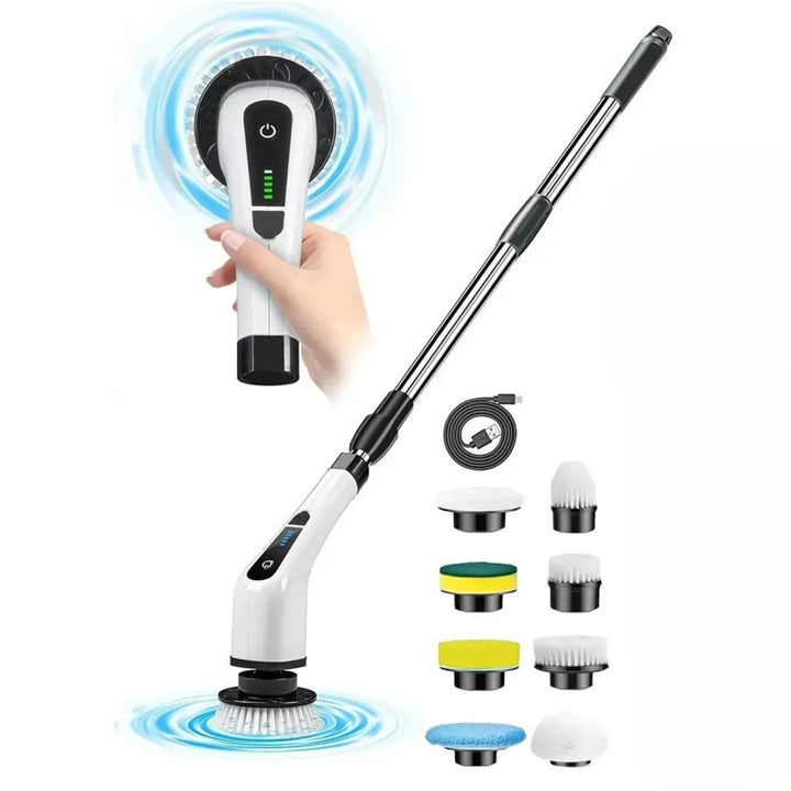 Cepillo Limpiador Giratorio Electrico Para Baño Y Cocina