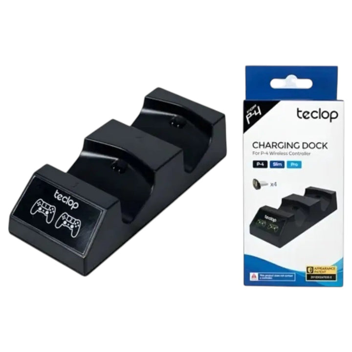 Base Cargador Dual Para Controles PS4 Con Led