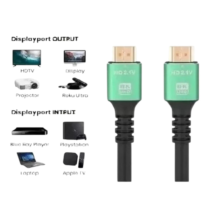 Cable HDMI 3 Metros 8K Compatible Con TV Consolas Y PC