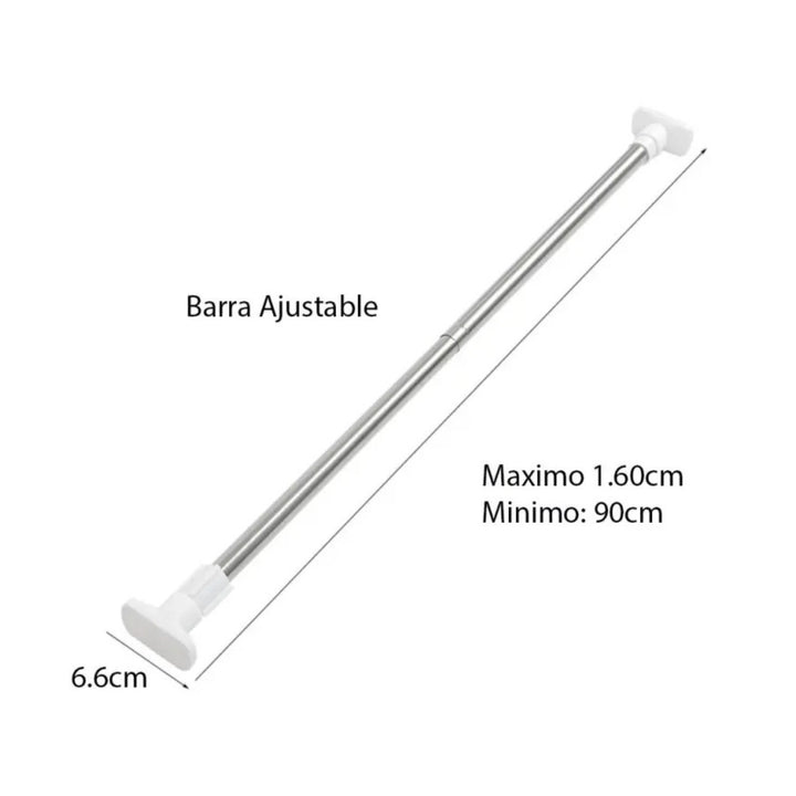 Tubo Extensible Multiusos Para Closet Y Cortinas
