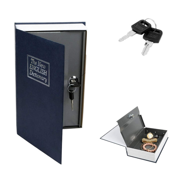 Caja Fuerte Oculta Tipo Libro Con Llave De Seguridad