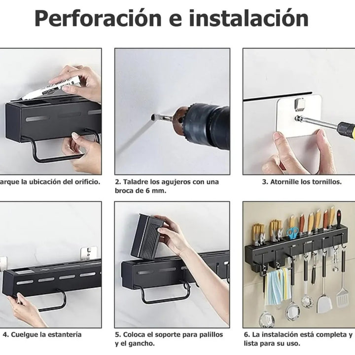 Organizador De Cocina Multifuncional Metálico
