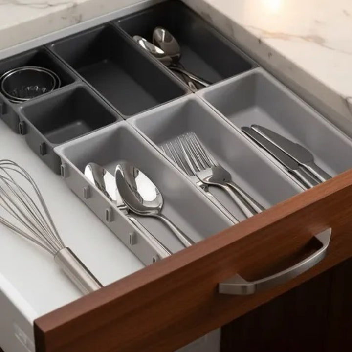 Organizador Ajustable Para Cubiertos Y Cajones Cocina