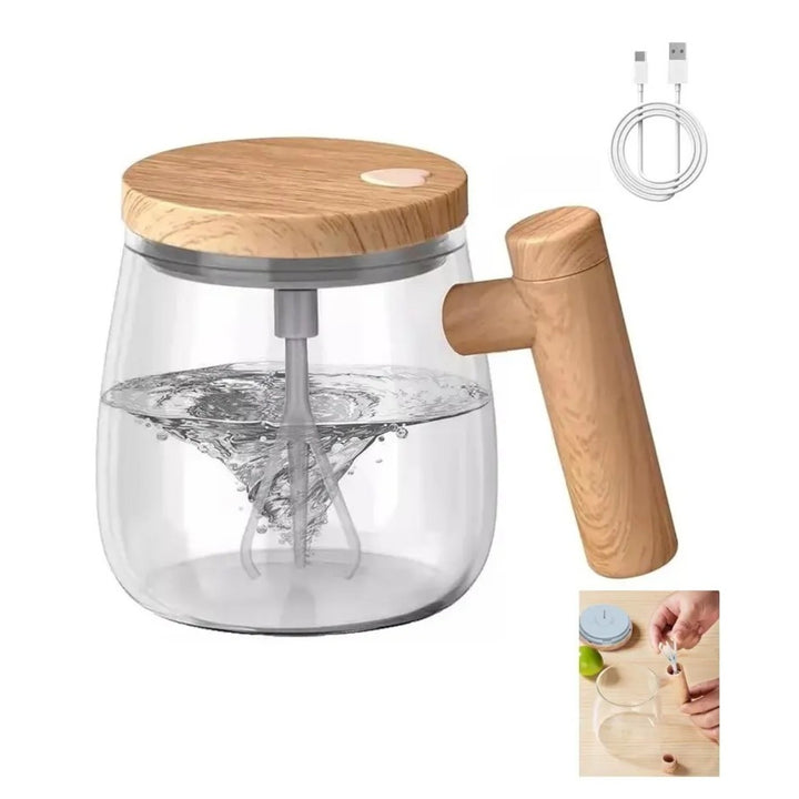 Taza Mezcladora Electrica De Vidrio Recargable