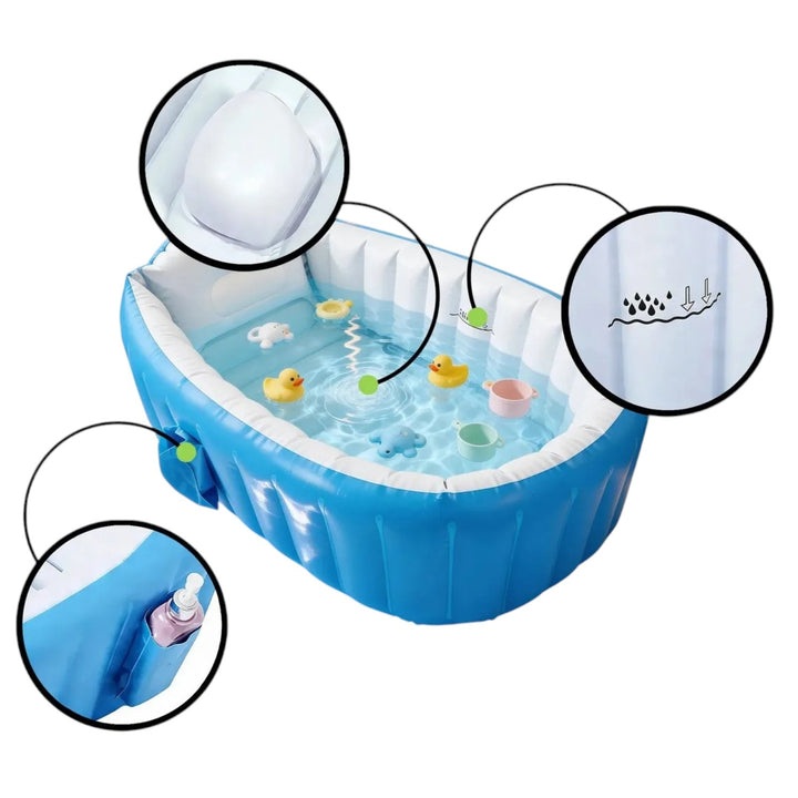 Bañera Inflable Para Bebes Portatil Plegable