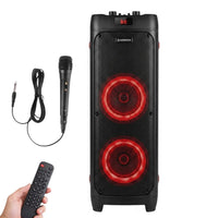 Torre De Sonido Bluetooth Portatil Con Control Y Microfono