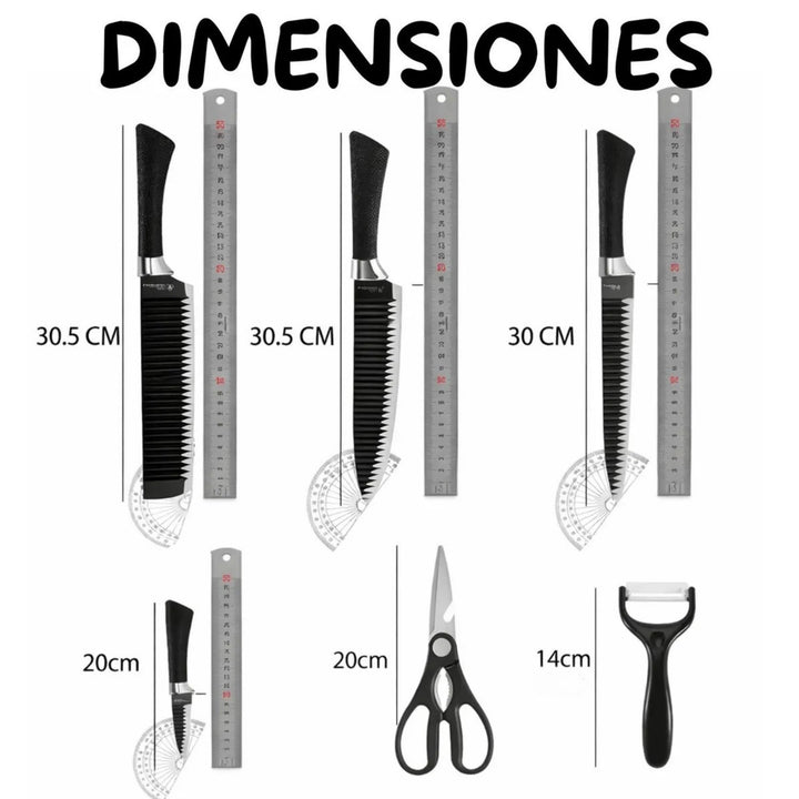 Juego De Cuchillos De Cocina Con Tijeras Y Pelador