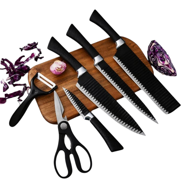 Juego De Cuchillos De Cocina Con Tijeras Y Pelador