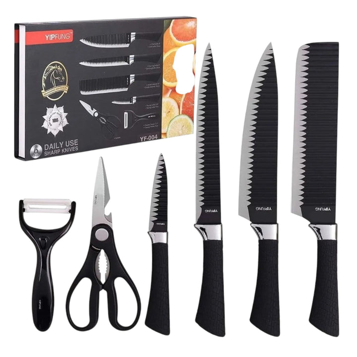 Juego De Cuchillos De Cocina Con Tijeras Y Pelador