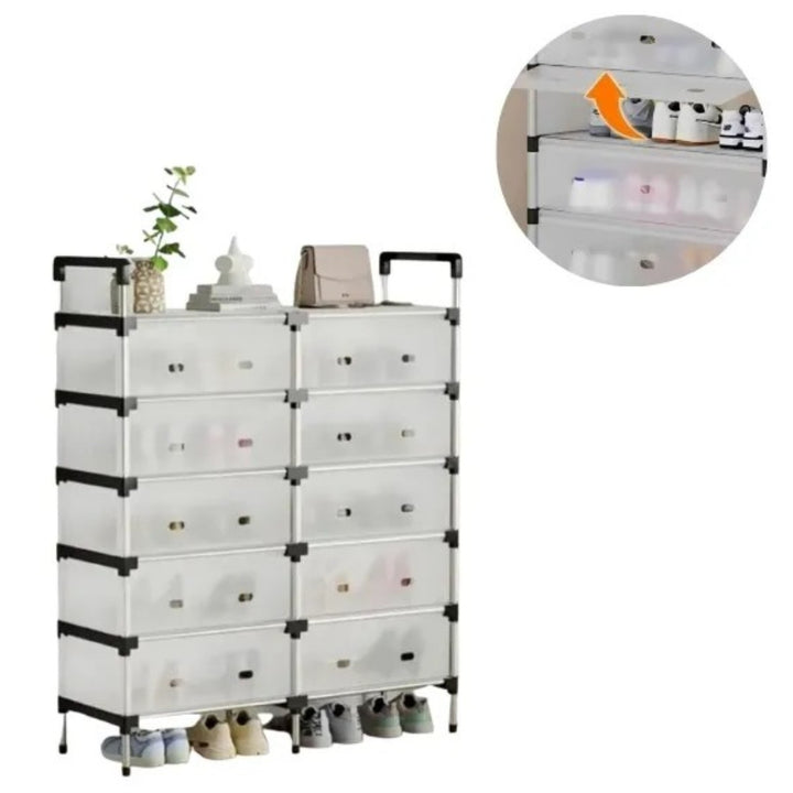 Organizador De Zapatos 6 Niveles Con Puertas