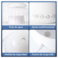 Humidificador Con Fuente Para Aire Seco Y Mejor Descanso