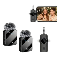 Microfono Inalambrico Doble Para Celular Y Videos