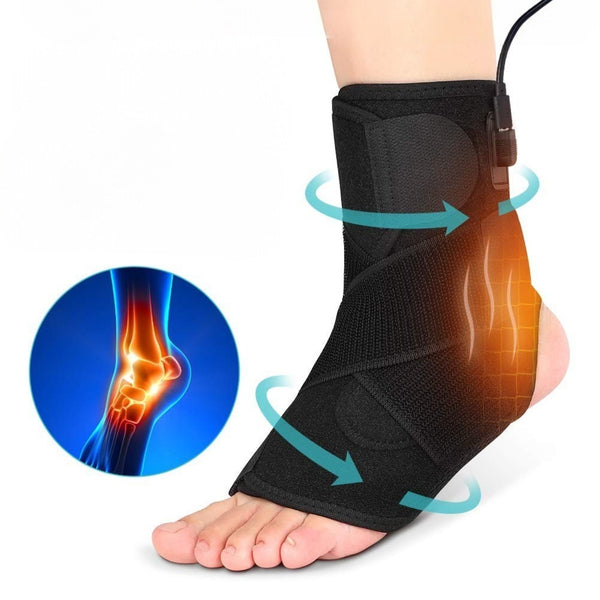 Tobillera Ajustable Con Calor Para Esguinces Y Dolor