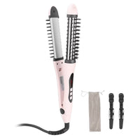 Plancha Cepillo Para Cabello 2 En 1 Control Digital