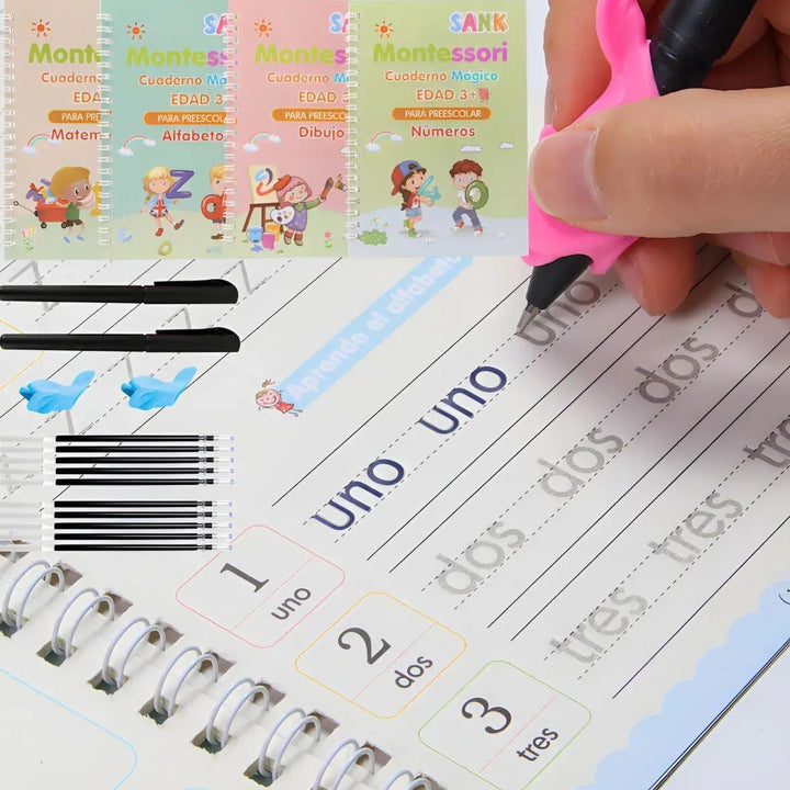 Cuaderno De Trazos Magico Reutilizable Para Ninos