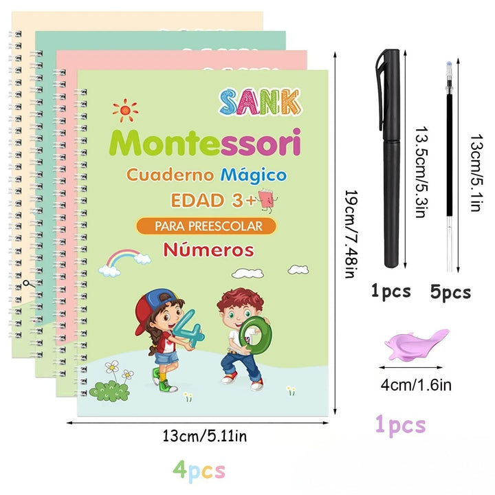 Cuaderno De Trazos Magico Reutilizable Para Ninos