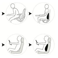 Cojin Lumbar Ergonomico Para Silla Y Carro Soporte Espalda
