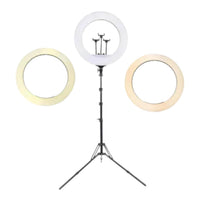 Aro De Luz LED Con Tripode Y Soporte Para 3 Dispositivos