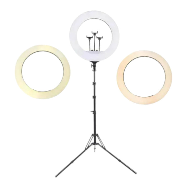 Aro De Luz LED Con Tripode Y Soporte Para 3 Dispositivos