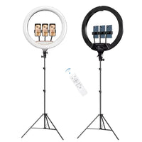 Aro De Luz LED Con Tripode Y Soporte Para 3 Dispositivos