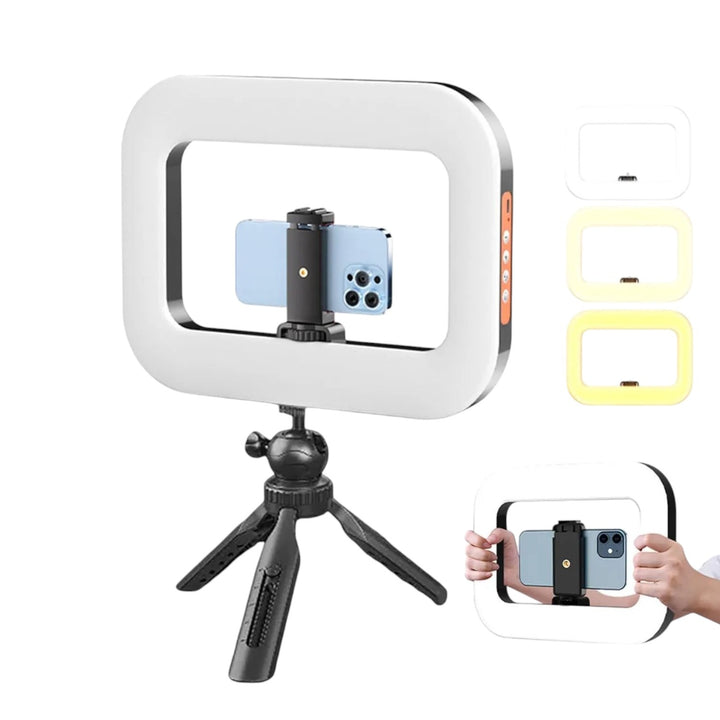 Aro De Luz Led De Mesa Y Soporte Para Celular