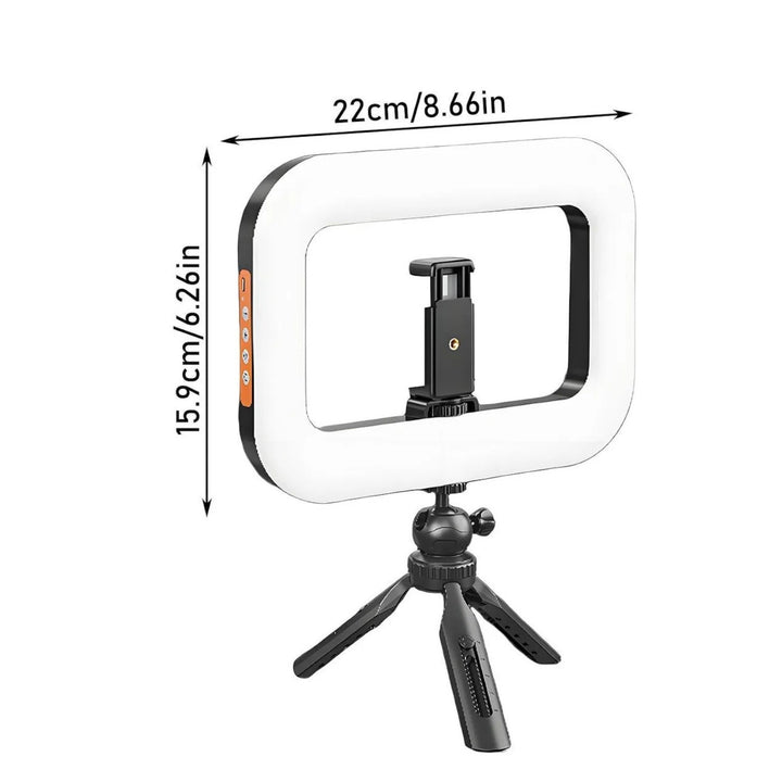 Aro De Luz Led De Mesa Y Soporte Para Celular