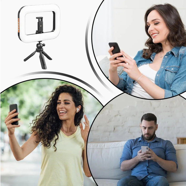 Aro De Luz Led De Mesa Y Soporte Para Celular